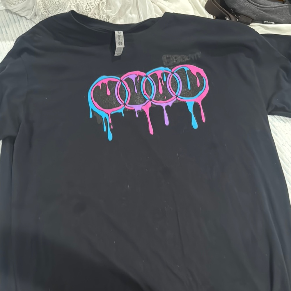 Next Level Apparel Black Short Sleeve Tee with Vibrant Graphic